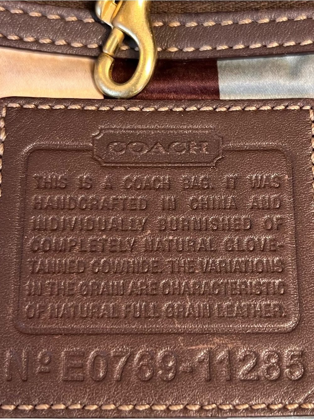 Coach Vintage Y2K Legacy Ergo Shoulder Bag E0769-11285 Leather Brown - Picture 16 of 16